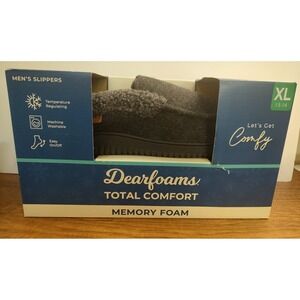 Dearfoams Men's Memory Foam Slippers size XL 13-14 shoe size D1